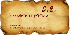 Serbán Eugénia névjegykártya